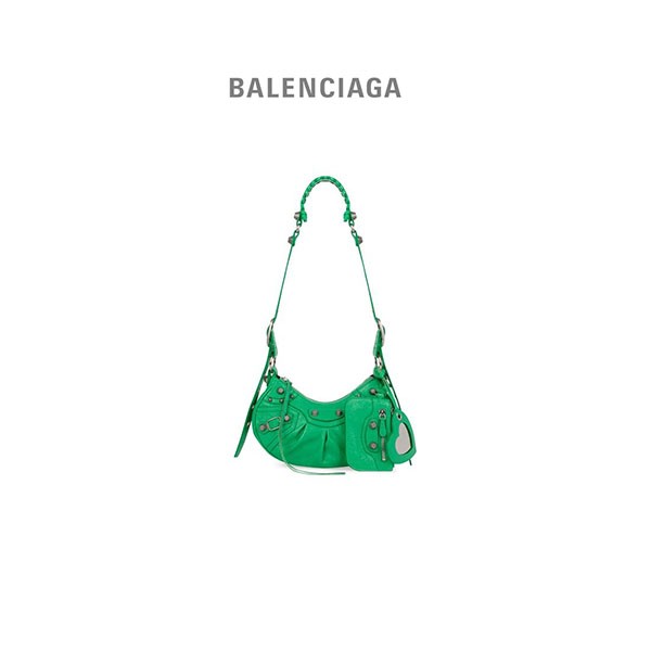 blomst Lappe politi rabat falsk herre Balenciaga Le Cagole Xs skuldertaske til kvinder i grøn,  rabat Balenciaga til salg